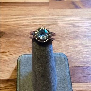 Solid Sterling Silver Aquamarine  Ring
